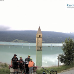 Webcam Reschensee / 3 Länder Trails Nauders