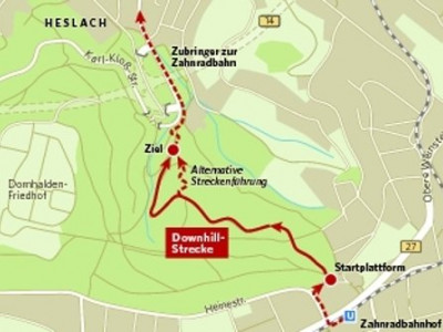 Trailmap Downhill Stuttgart - ein Bikepark in Baden Württemberg