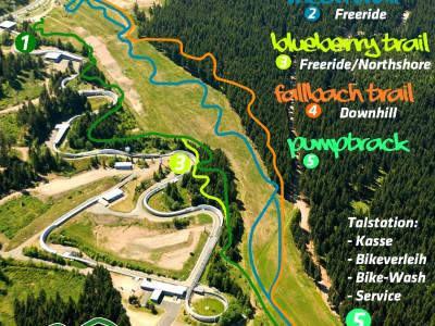Trailmap Bikepark Oberhof - ein Bikepark in Thüringen
